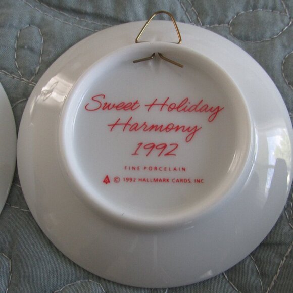 Hallmark Keepsake Ornament 1988 Waiting For Santa Collectors‎ Plate Lot of 2 - Picture 7 of 9